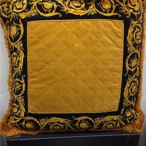 Vintage Gianni Versace Gold and Black Baroque bedding. Selling as a set.